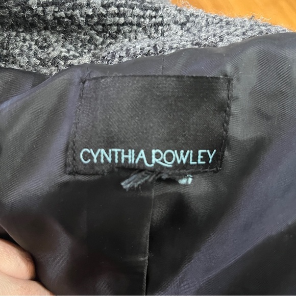 Cynthia Rowley Women Black White Tweed Sequin Polyester Blazer Jacket - Picture 2 of 7